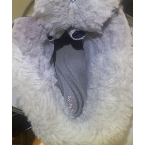 NWOB Aetrex Leather Jodie Boots in Wine Purple  w/  Faux Fur Lining -  Sz 10.5 - Picture 8 of 9